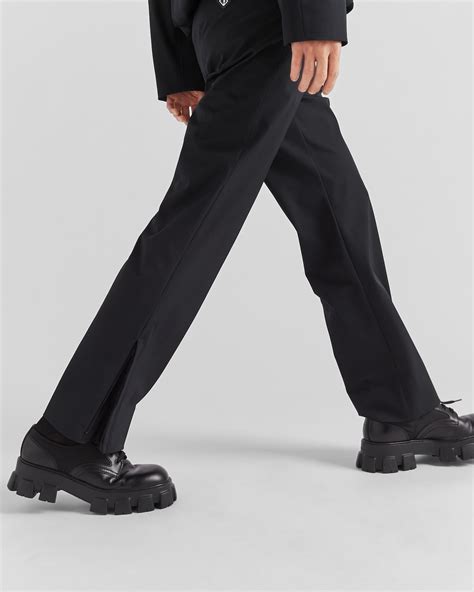 Black Stretch Technical Fabric Pants 